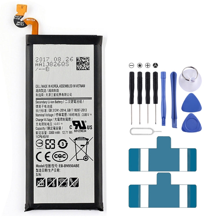 Batteria ai polimeri di litio da 3300 mAh EB-BN950ABE per Samsung Galaxy Note 8 / N9500 / N950A / N950F / N950T / N950V, For Galaxy Note 8 Batteria ai polimeri di litio da 3300 mAh EB-BN950ABE per Samsung Galaxy Note 8 / N9500 / N950A / N950F / N950T / N950V, For Galaxy Note 8